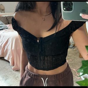 black off shoulder top